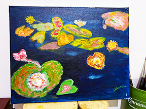 Lily Pads Painting 12" x 16"
